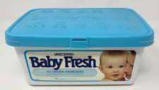 Vintage Baby Fresh Diaper Wipes Container Empty Movie Prop Vintage Item 1992