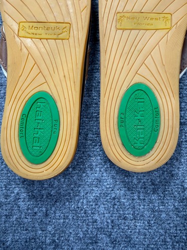 Kai Kai Sandals Mens 11 Brown Leather Montauk Canvas Leather Strap Thong - 第 8/9 張圖片