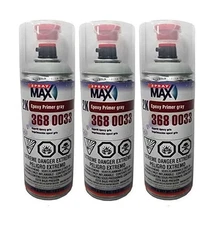 2K Epoxy Rust-Cure Primer - Gray - Aerosol Spray - 3-Pack - for Metal Surfaces