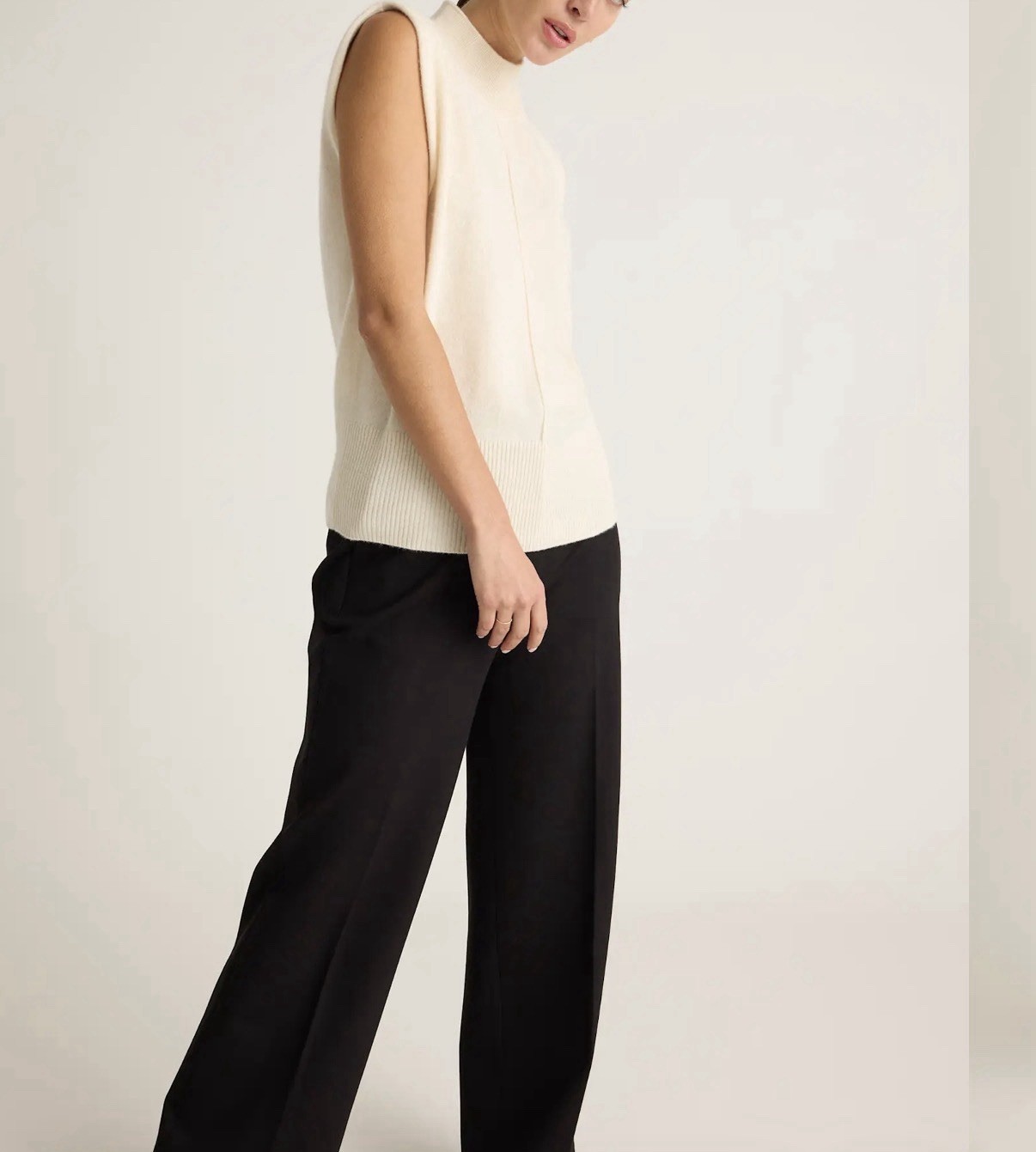 Quince Ultra-Stretch Ponte Trouser Black Size 16