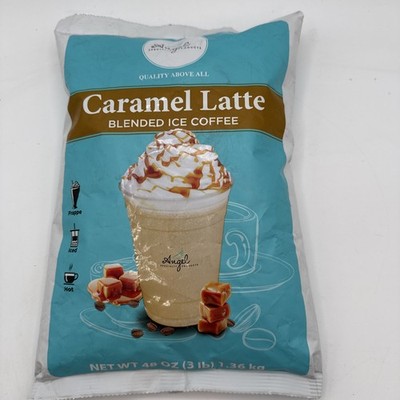 Blended Ice Coffee Mix - Caramel Latte Flavor, 48 oz for 34 Servings