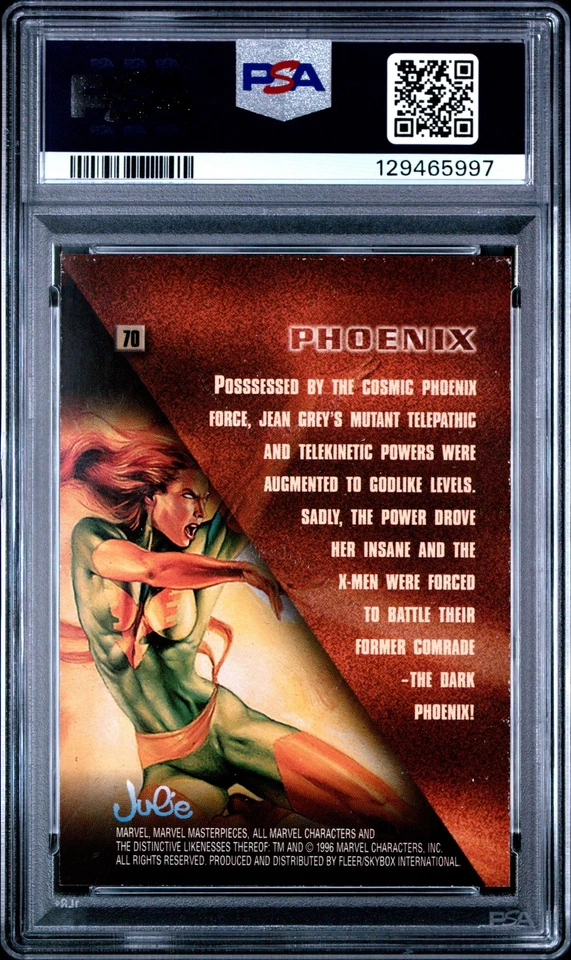 PSA 8 1996 Marvel Masterpieces #70 Phoenix NM-MT - Image 2 of 2