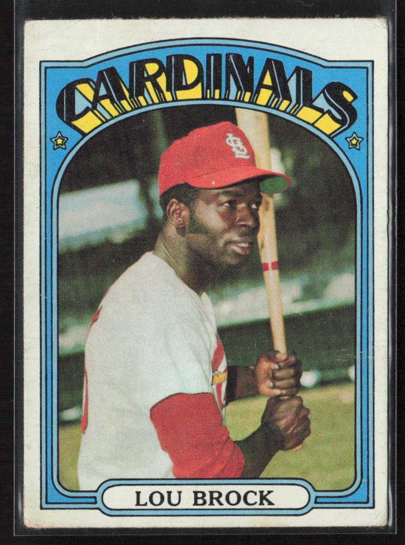 1972 Topps #200 Lou Brock (Low Grade) (Creases)