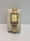 Vintage TIMEX Quartz WatchStainless Steel  Gold Stretch Speidel Band Working