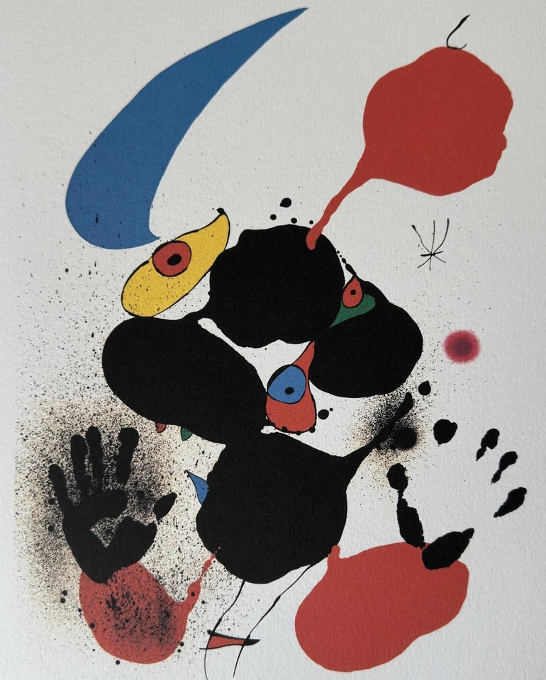 Joan Miró Lithografie Druck Limitierte Auflage Signiert & Nummeriert - Bild 2 von 4