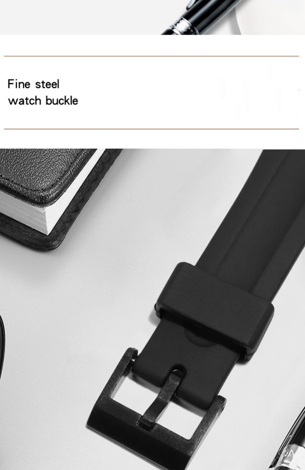 Premium Silicone Strap For Casio F-201W F-201WA DB-36 WS-300 Steel Buckle Band - Picture 8 of 20