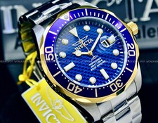 NEW Invicta Men's GRAND DIVER  Blue CARBON FIBER  Dial S.S Bracelet Watch