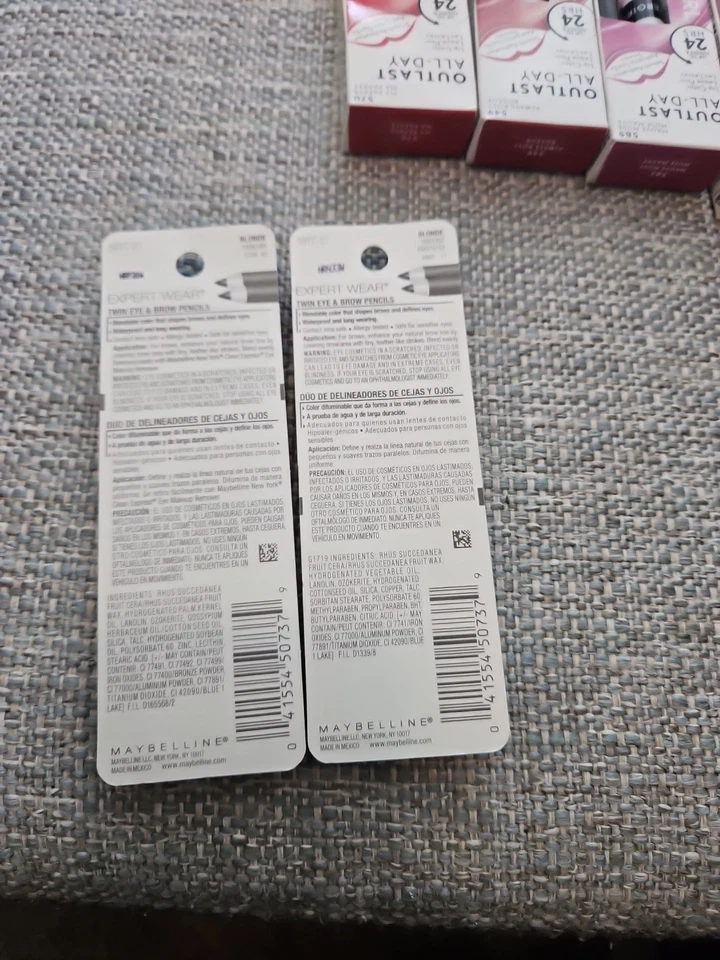 2 Pack Maybelline Expert Wear Twin Eye & Brow Eyeliner Pencil~Blonde 107~ - Image 2 of 2