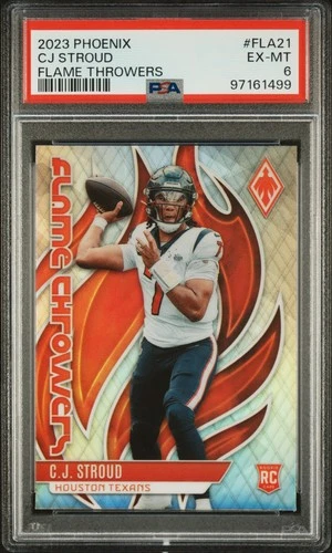 2023 PANINI PHOENIX FLAME THROWERS #FLA21 CJ STROUD PSA 6