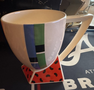 Kato Kogei ALPHA 3 Japan Porcelain Abstract Geometric Mug White/Multicolor