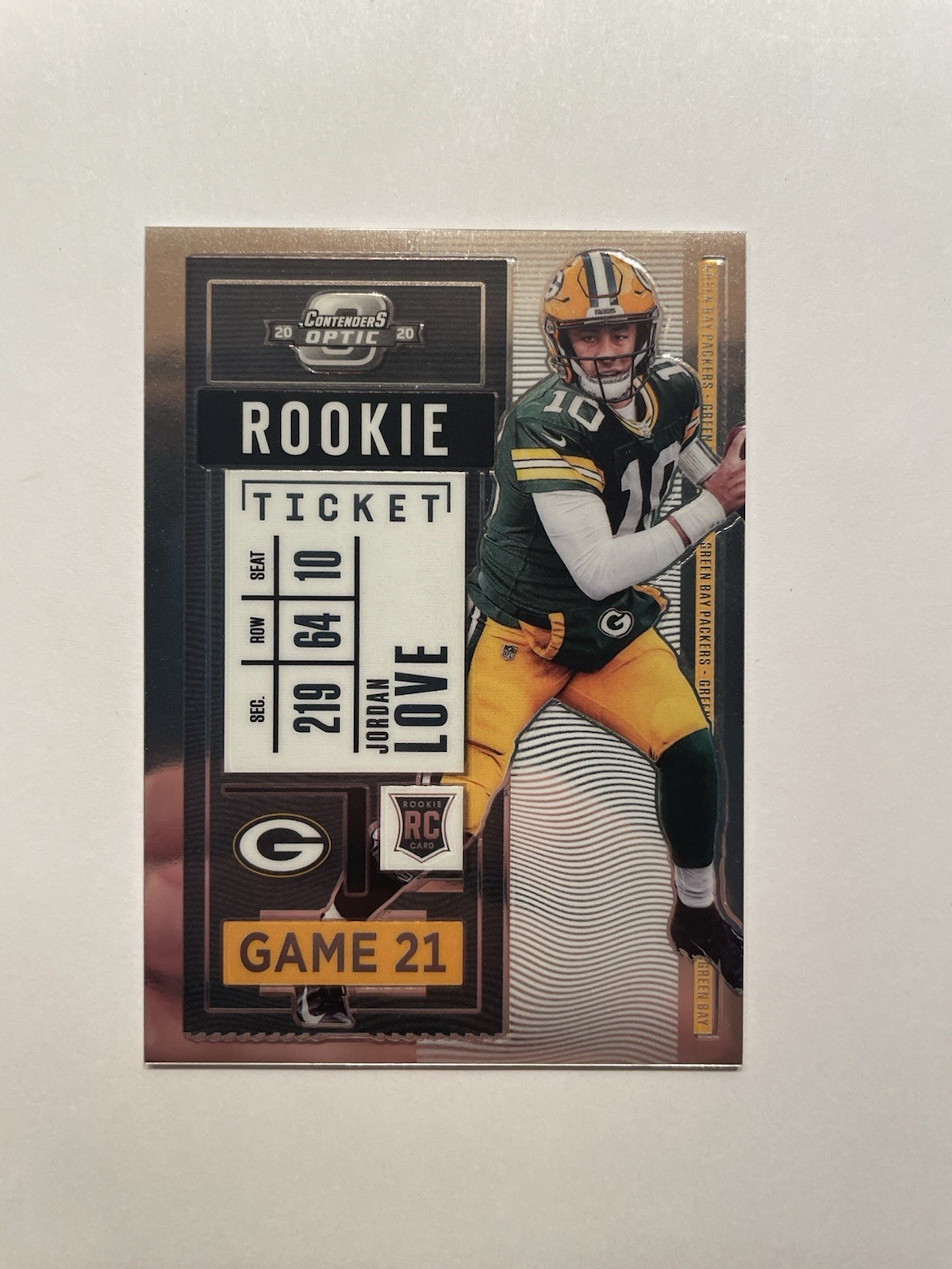 2020 Panini Contenders Optic Rookie Ticket Jordan Love #83 Rookie RC