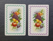 2 x Vintage Swap Playing Cards Fruit