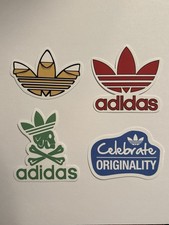 adidas Logo Vinyl Sticker Set Multicolor Small Sports Modern for Wall Car