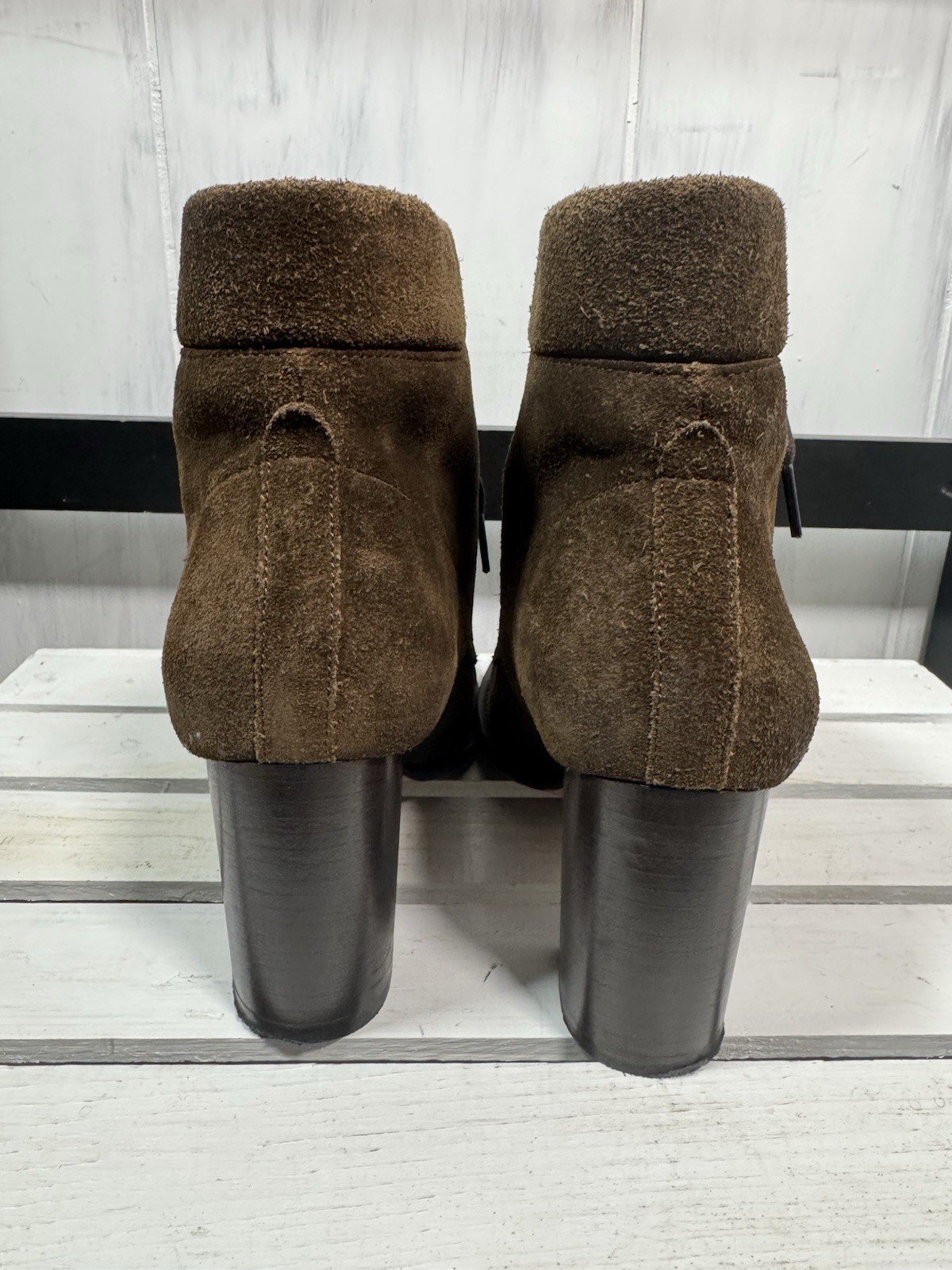 Ariat Two24 Quality Olive Green Leather Booties, Size 9.5, Sold Out Style, New! image 9