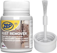 Zep Rust Remover Gel 100ml Non-Drip Fast Acting with Brush for Metal Surfaces