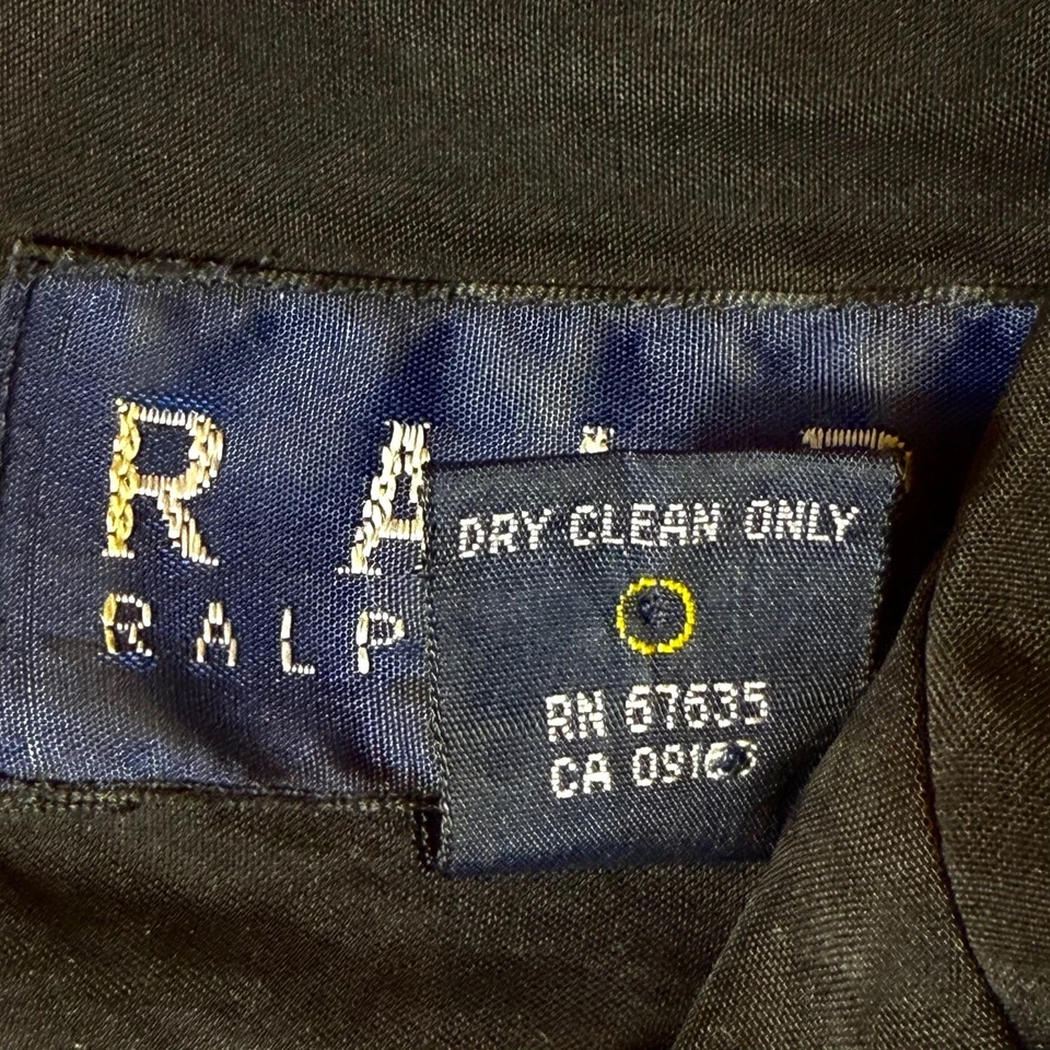 Camisa RARA DE COLECCIÓN AÑOS 90 RALPH Ralph Lauren Manga Larga Abotonada SEDA Negra Para Hombres 2 M Foto 4 de 4