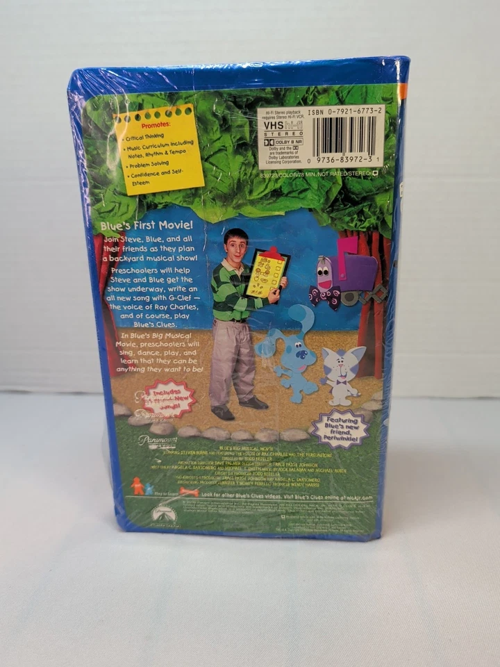 Blues Clues - Blues Big Musical Movie (VHS, 2000) Steve Preschool Nick Jr. - Image 3 of 4