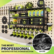 XXXL Heavy Duty Power Tool Organizer Drill Holder Wall Mount Utility Racks Rail