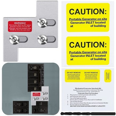 Generator Interlock Kit Compatible with General Electric GE 150 or 200 Amp Pa...
