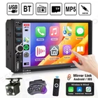7" Car Stereo Radio Double Din Apple Carplay Android Auto Bluetooth Touch Screen