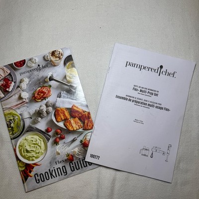 Pampered Chef Flex+ Multi-Prep Set Cooking Guide and Use Care Manual 100272