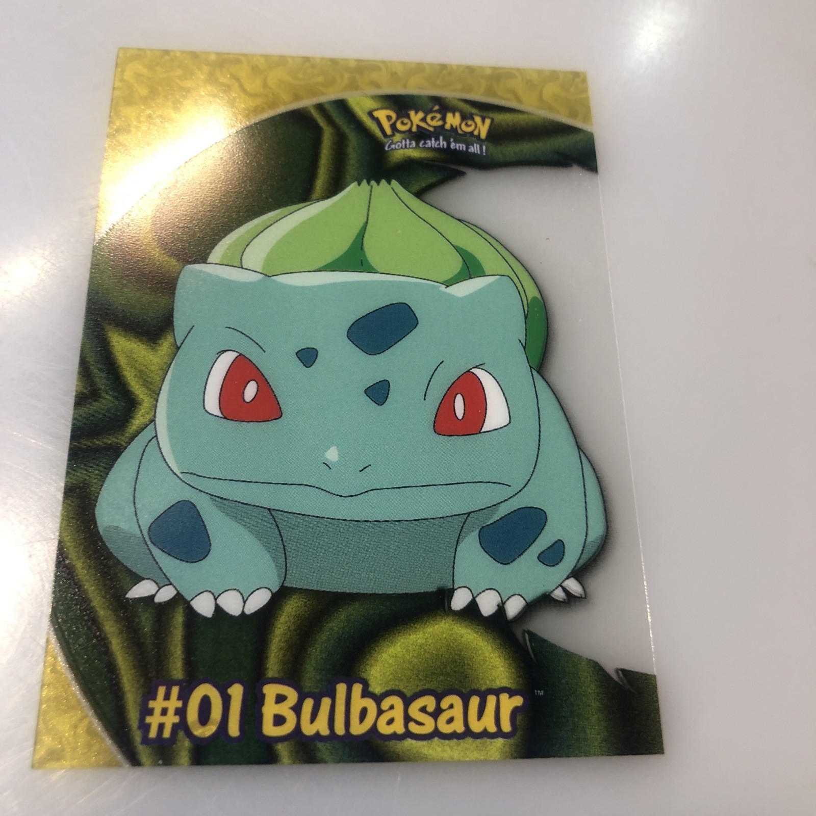 Bulbasaur #01 2000 Topps Pokémon TV Animation Edition Clear Card PC2 NM
