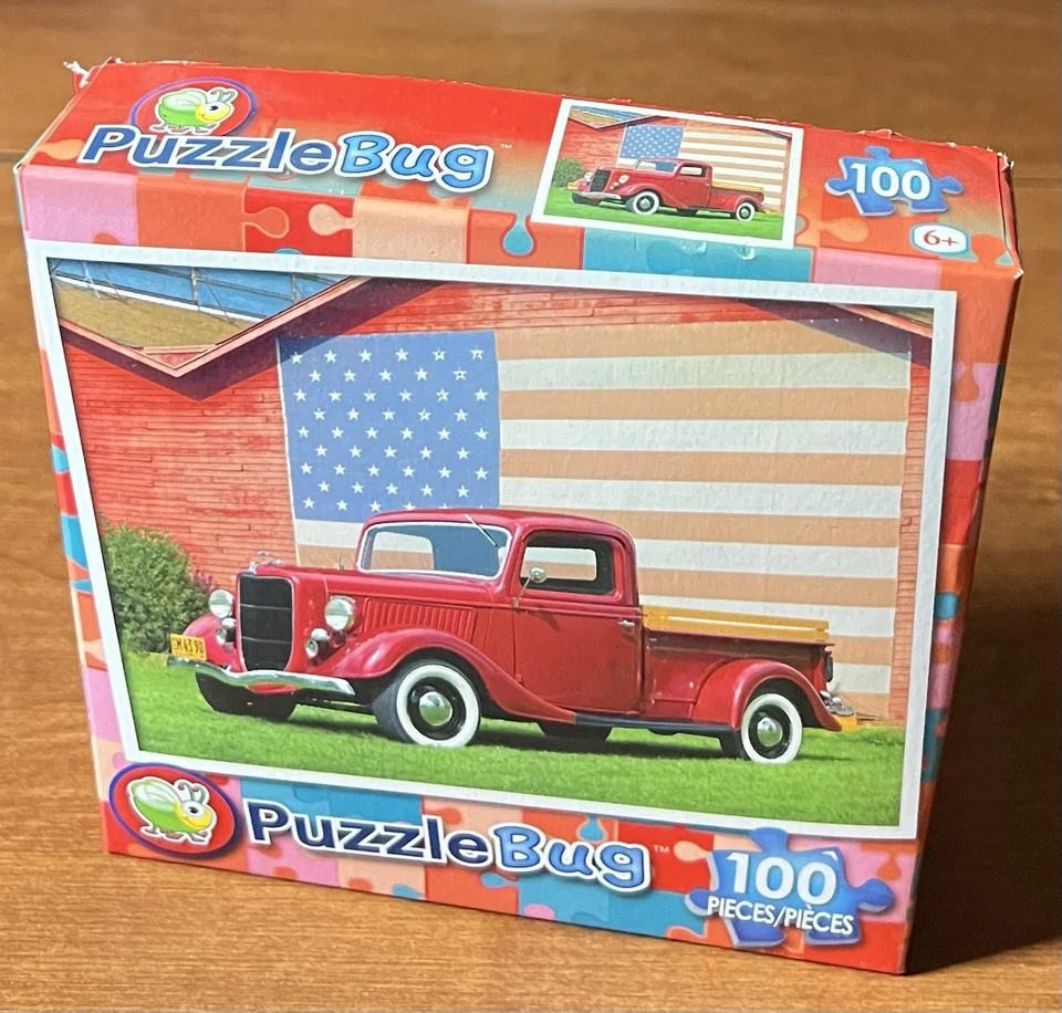 Puzzle Bug 100 Fully Interlocking Pieces Age 6+ American Pickup Truck - Image 2 of 4