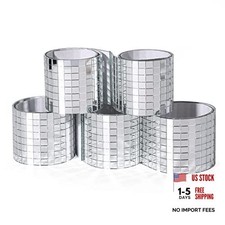 Self Adhesive Mosaic Tiles, 5 x 5 mm Disco Tiles, Square 2360 PCS Silver