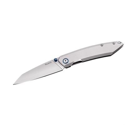 RUIKE P831 Folding Knife 3.25'' 14C28N Sandvik Steel Blade Gray Stainless Handle