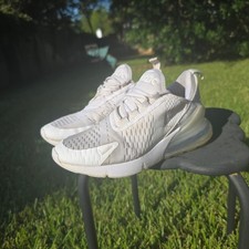 Nike Air Max 270 Triple White Mesh Running Sneakers AH6789-100