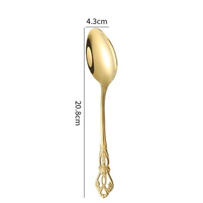 4 Größen für Servierlöffel Gold Finish für Dessert Suppe Tee