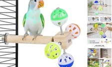 Bird Stand Perch Toy with Rotating Balls, Bird Toys for Parakeets, Ideal 1 Pack