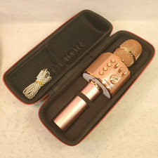 Bonaok Wireless Bluetooth Portable Karaoke 3-in-1 Microphone w/ Case  Cord