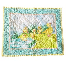 Handmade Quilt By TheGirlsGetCreative Ducky Baby Quilt Blanket Blankie Satin
