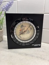 Benchmark Quartz World Clock AIR FRANCE Airplane Movement Black 6”
