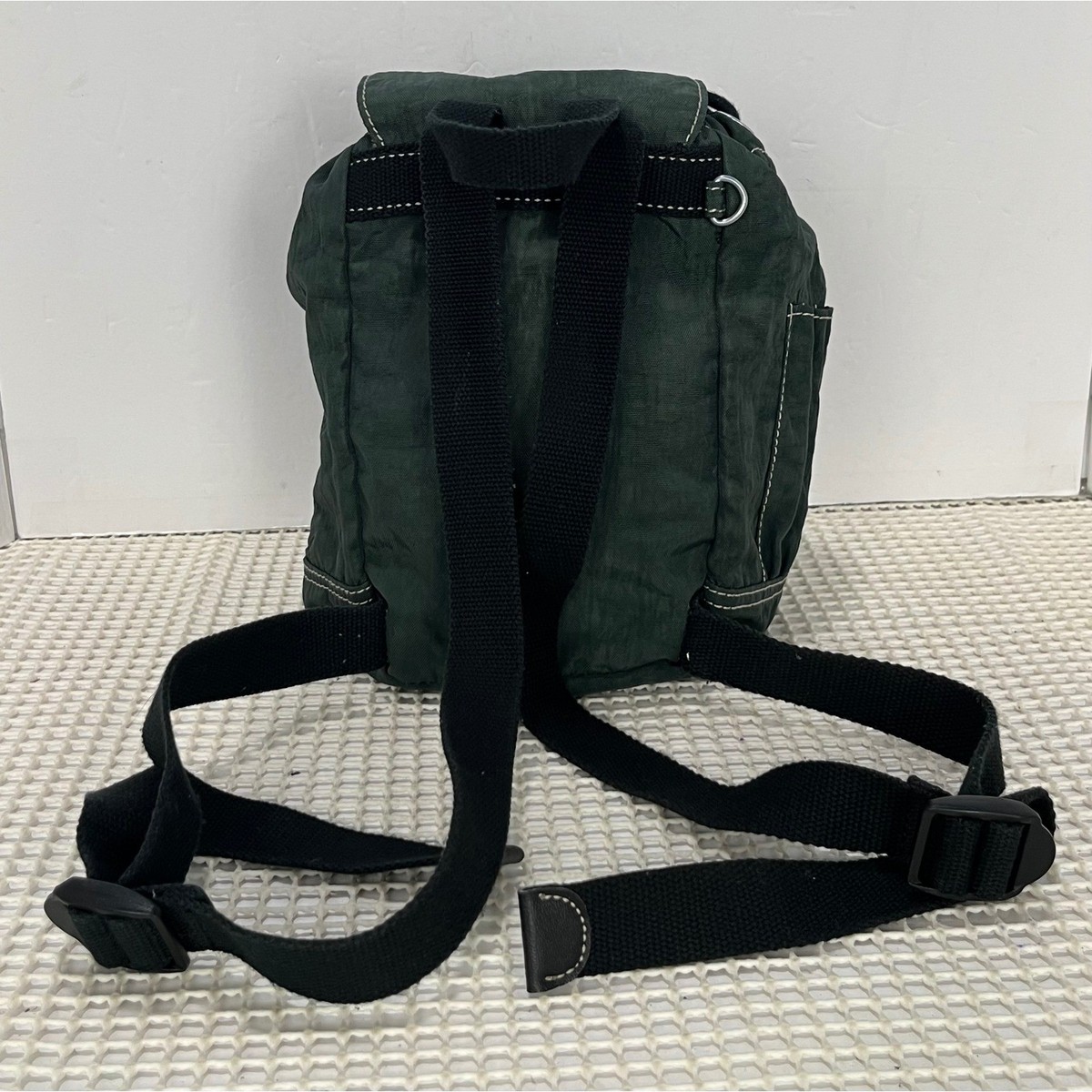 Kipling Drawstring Backpack Forest Green Lightweight Travel 