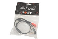 MAKA Flat Patch Pedal Cables 12" TRS Low Profile Black Instrument Cable