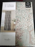 Curtains Catherine Lansfield  66x72 Pencil Pleat Fully Lined New Sealed