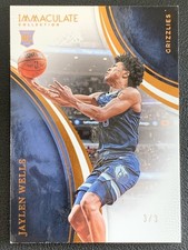 Jaylen Wells 2024-25 Panini Immaculate Collection Action Holo Gold RC /3 #61