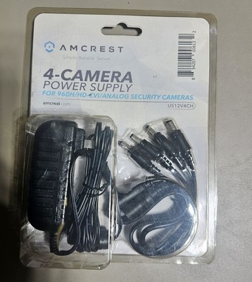 Amcrest 4-Camera 12V Power Supply for 960H, 720p/1080p HDCVI, Security Cameras