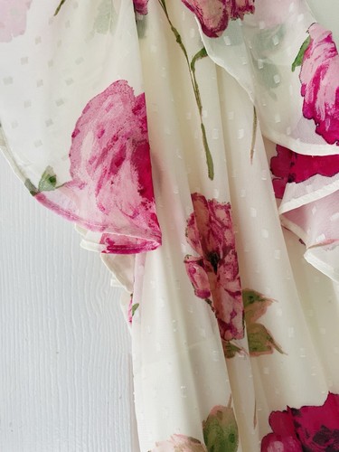 Julian Taylor Women Plus Size 20W Pink Floral Romantic Ruffled Lined Wrap Dress - 第 3/10 張圖片