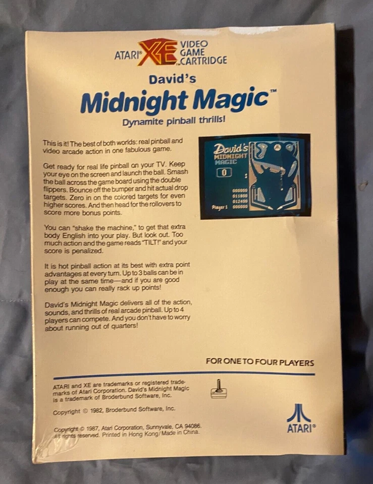 David's Midnight Magic XE Cart Cartridge Atari XL/XE RX8083 NOS - Image 2 of 3