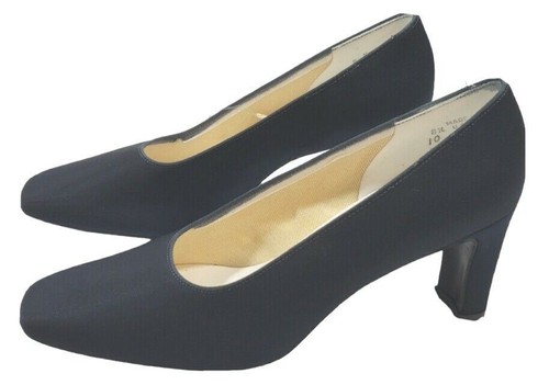 Dyeables by highlights Navy Blue Satin Heels Shoes Women's Size 10 NWOB. - Picture 11 of 16