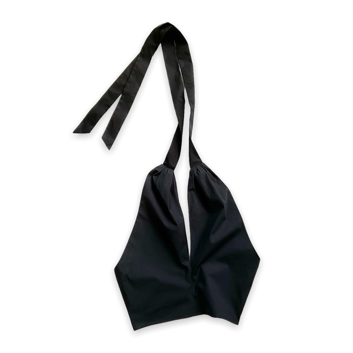 Staud Women's Black Kai Criss Cross Summer Halter Crop Top