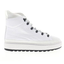 Bota Puma the Ren de cuero blanca parte superior alta talla 8 en buen estado $130