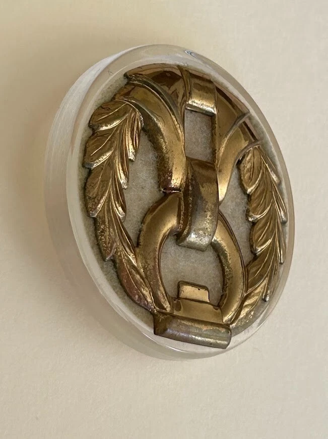Rare 1950s Doorknocker. Extra-LARGE Acrylic Couture Coat Button.  1 & 15/16" - Image 3 of 4