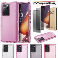 For Samsung Note20/20 Ultra 5G Case Clear Shockproof Hard Cover Screen Protector