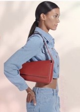Nwt Staud Acute Shoulder Bag In Scarlet Red