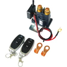 Car Battery Disconnect Switch Cut Off Isolator Relay W/2 Wireless Remote Control