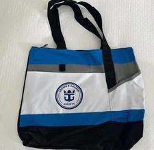 ROYAL CARIBBEAN CRUISE LINE Beach Tote Bag CROWN & ANCHOR SOCIETY Zippered